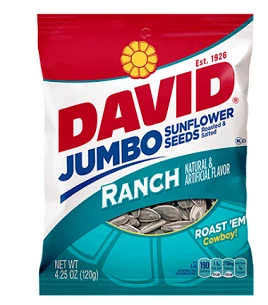 Null David Sunflower Seeds 5.25oz Ranch Flavour 3 Null David Sunflower Seeds 5.25oz Ranch Flavour
